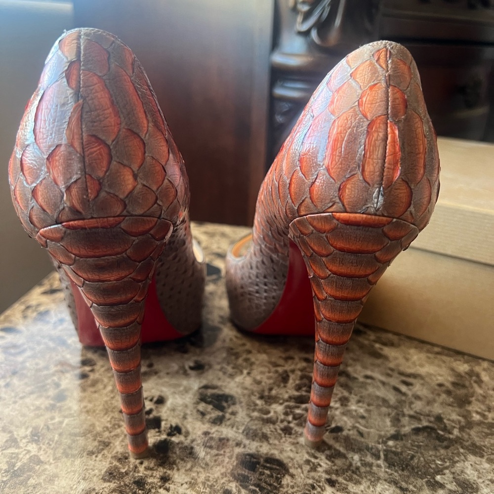 Christian Louboutin Python Fairy Tale Platform He… - image 3